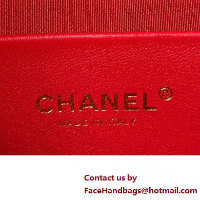 Chanel Shiny Crumpled Lambskin  &  Gold-Tone Metal Large Hobo Bag AS4368 Red 2023